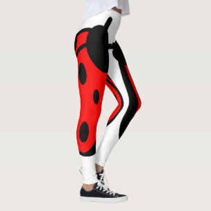 Lady Bug Leggings blancs