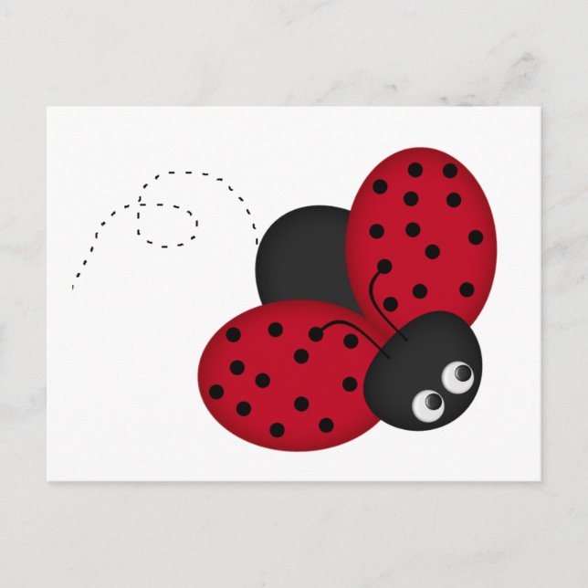 Lady Bug Luck Postcard Postkarte (Vorderseite)