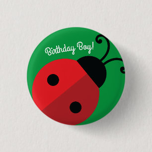 Lady Bug Niedlich Kid's Ladybug Geburtstagsparty Button