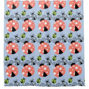 Lady Bug Pattern Duschvorhang