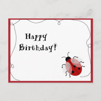 Lady Bug Post Card Postkarte