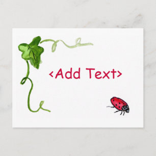 Lady Bug Postcard Postkarte