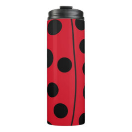 Lady Bug Red und Black Design Thermosbecher