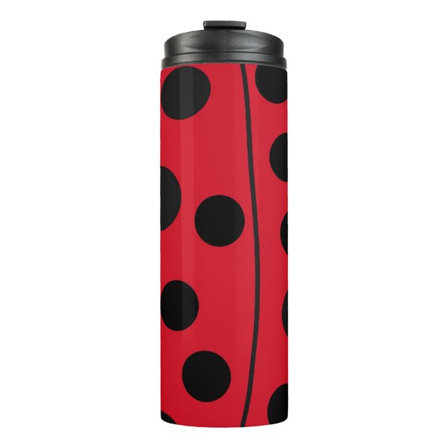 Lady Bug Red und Black Design Thermosbecher (Vorderseite)