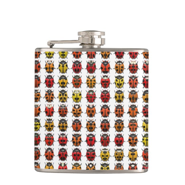 Lady Bugs 1 Wrapped Flask Flachmann (Vorderseite)