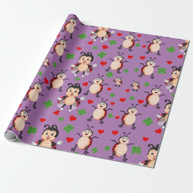 Lady Bugs Geschenkpapier (Ungerollt)