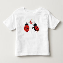 Lady Bugs mit Blume Kleinkind T Shirt