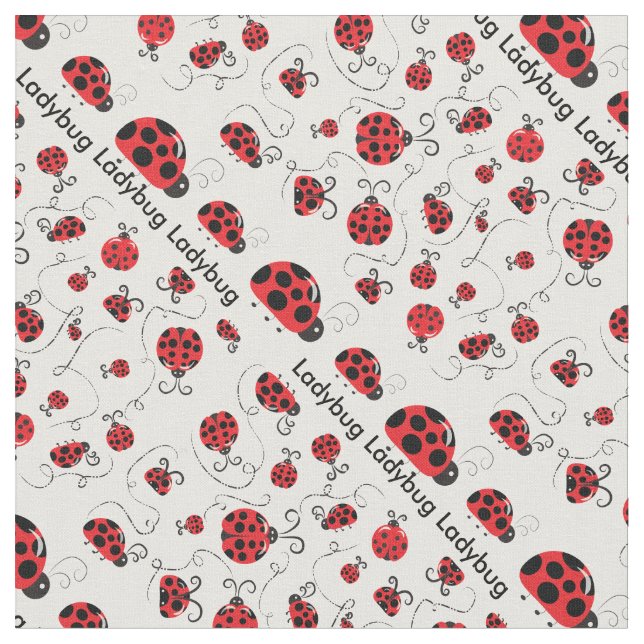 Lady Bugs Überall Stoff (Nahaufnahme)