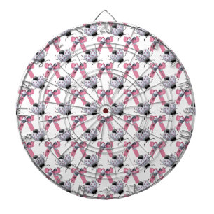 Lady Bugs und Bows Dartscheibe