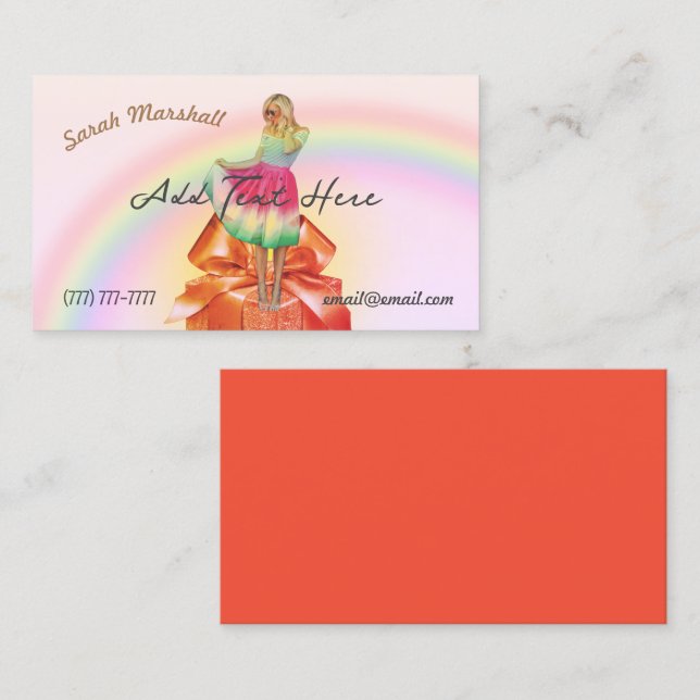 Lady Business Card Visitenkarte (Vorne/Hinten)