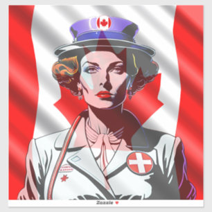 Lady Canada Aufkleber
