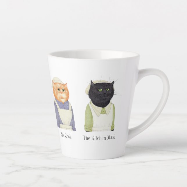 LADY CATS Latte Tasse + Text (Rechts)