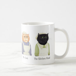 LADY CATS Weiße Tasse + Text