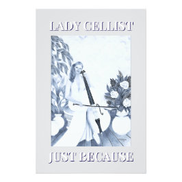 LADY CELLIST FOTODRUCK