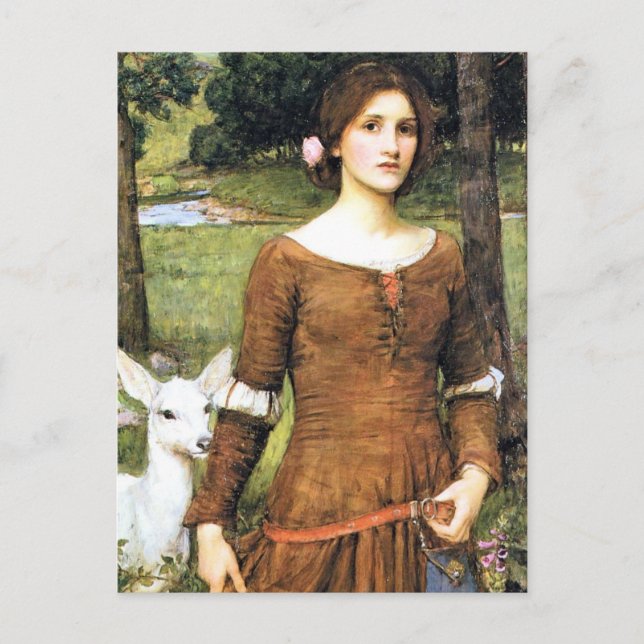 Lady Clare mit Fawn Postkarte (Vorderseite)