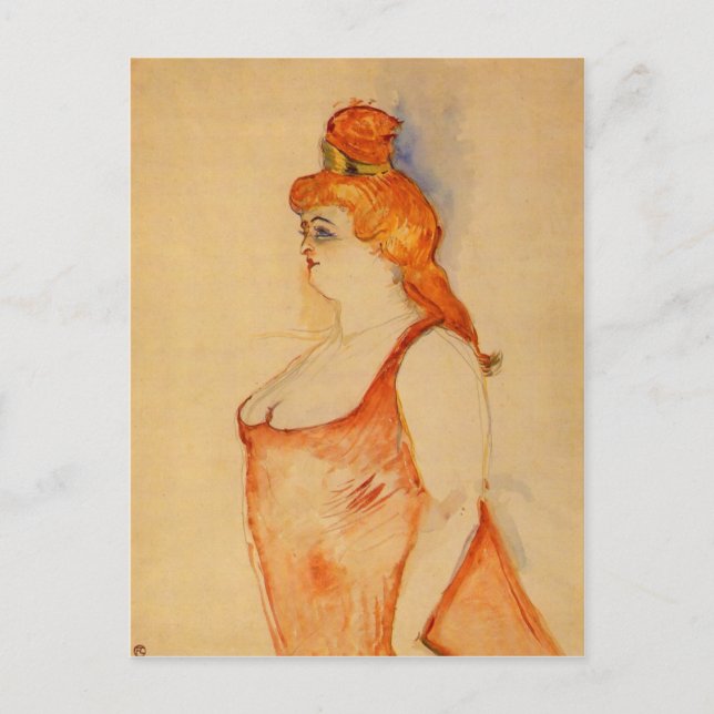 Lady Cocyte von Toulouse-Lautrec Postkarte (Vorderseite)