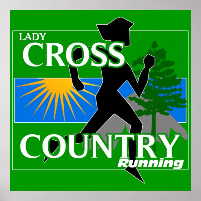 Lady Cross Country Running Poster (Vorne)