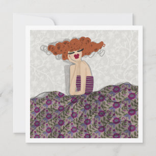 Lady Daisy Daydream Feen Blumen Mode Kunstkarte Einladung
