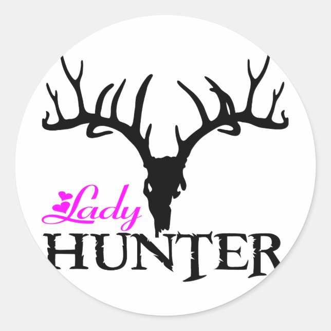LADY DEER HUNTER RUNDER AUFKLEBER (Vorderseite)