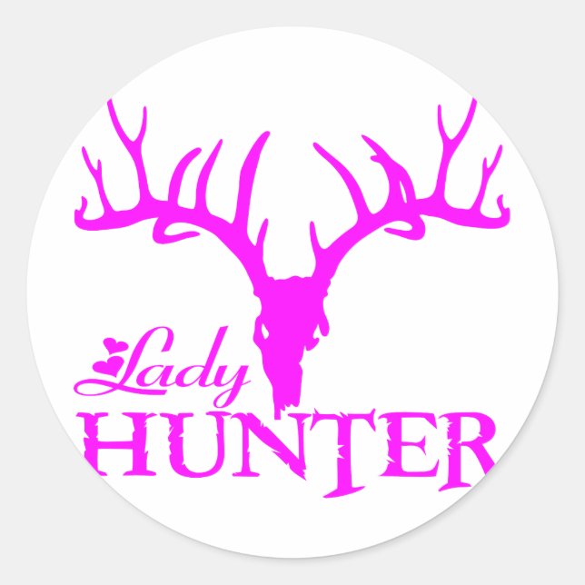 LADY DEER HUNTER RUNDER AUFKLEBER (Vorderseite)