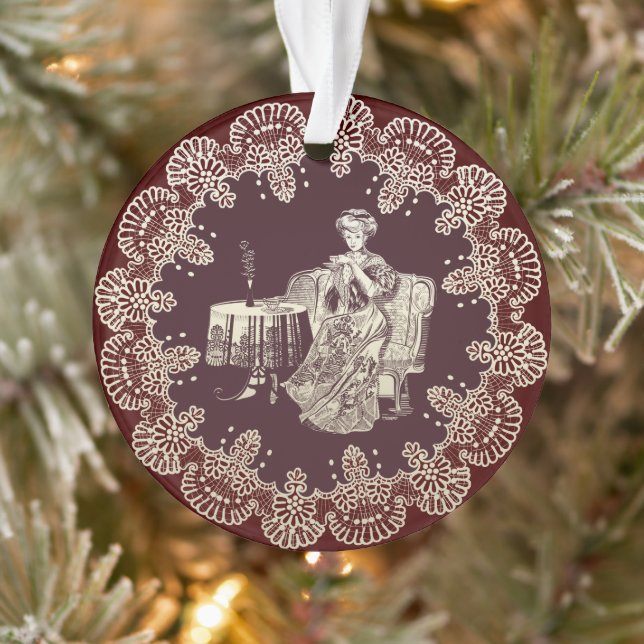 Lady Drink Ornament (Baum)