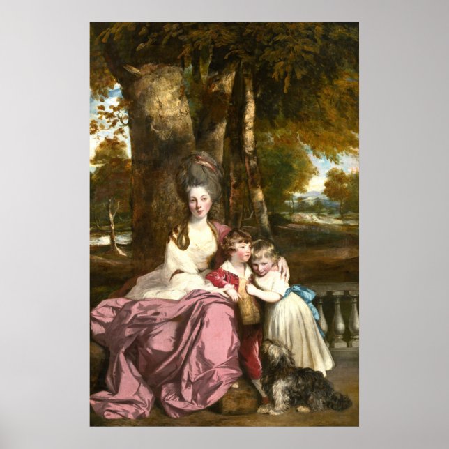 Lady Elizabeth Delmé, Sir Joshua Reynolds Fine Art Poster (Vorne)