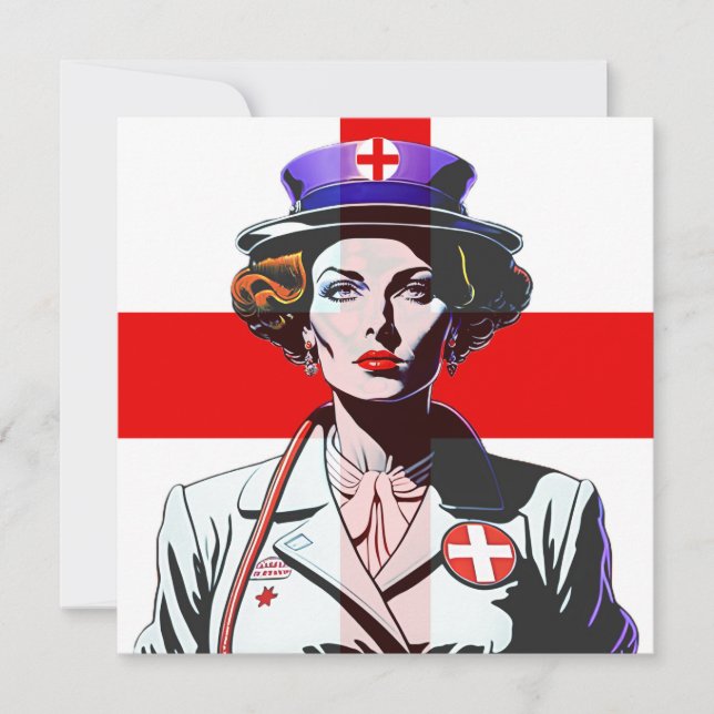 Lady England mit englischer Flag Postkarte (Vorderseite)