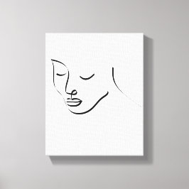 Lady Face Fashion Model Art Leinwanddruck