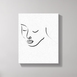 Lady Face Fashion Model Art Leinwanddruck