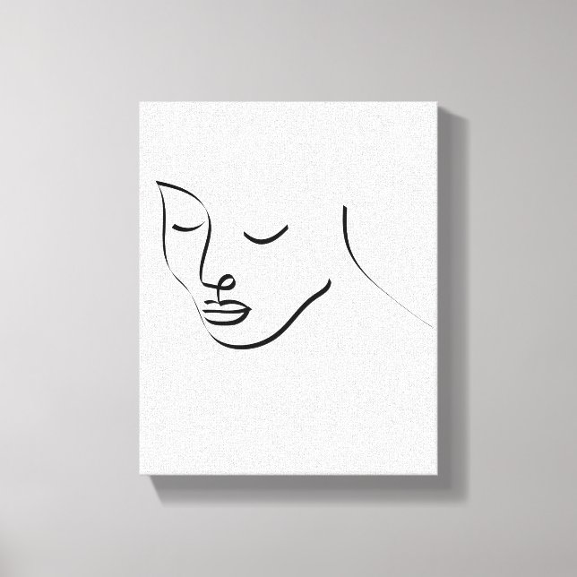 Lady Face Fashion Model Art Leinwanddruck (Vorderseite)