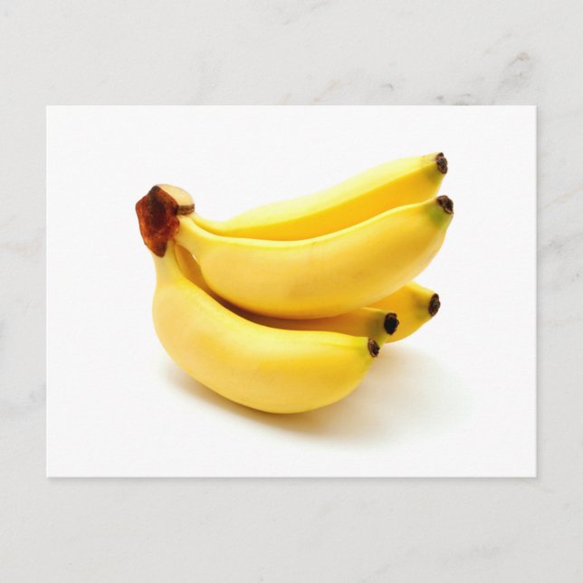 Lady Finger Bananen auf weißem Hintergrund Postkarte (Vorderseite)