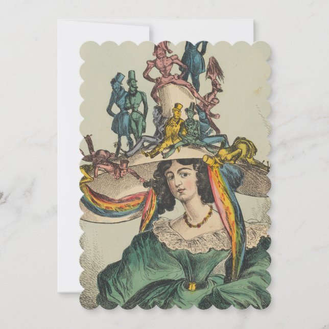 Lady - flache Einladung 12,7 cm x 17,8 cm (Vorderseite)