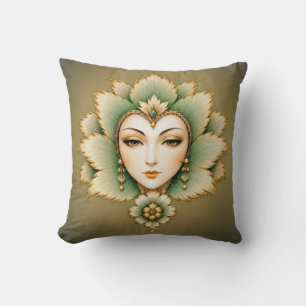 Lady Flower Smaragd & Gold Ohrringe Persischer L Kissen