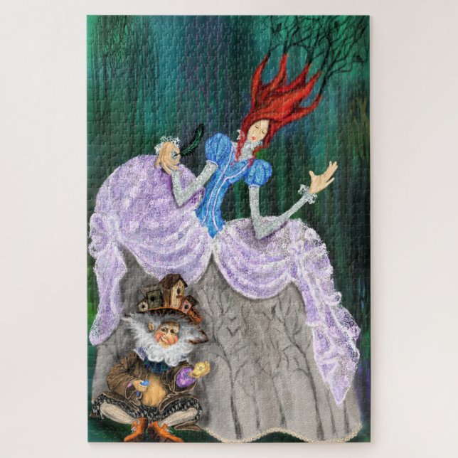 Lady Forest and Little Gnome - Fairytale - Fantasy (Vertikal)