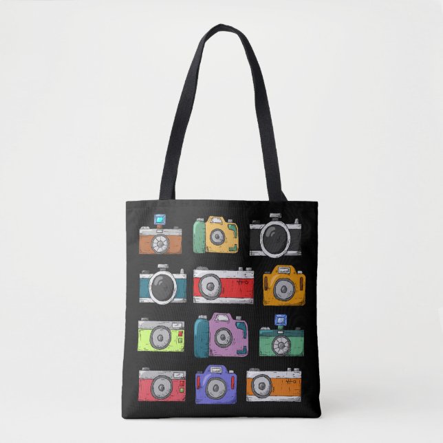 LADY FOTOGRAPHER KAMERA TOTE BAG PURS TASCHE (Vorderseite)