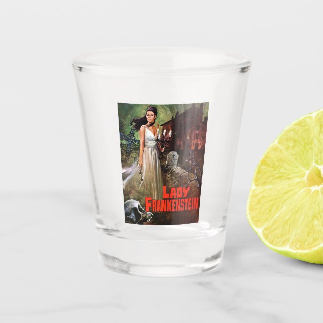 Lady Frankenstein Schnapsglas (Vorderseite)