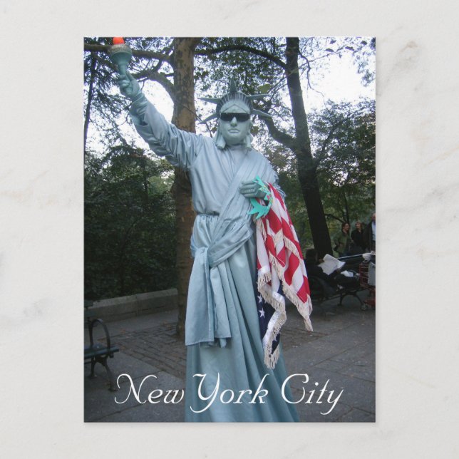 "Lady? Freiheit" New York City Postcard Postkarte (Vorderseite)