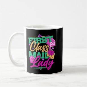 Lady Funny Funny T — Lady Female Postarbeiter Firs Kaffeetasse