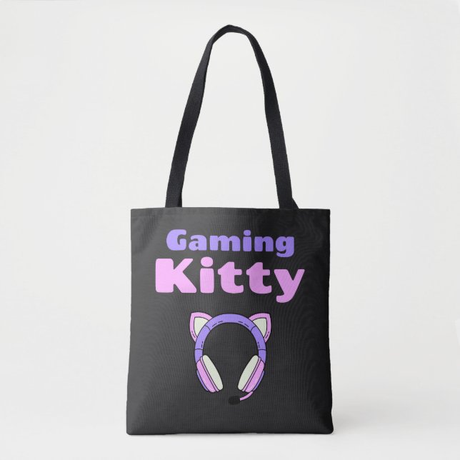 Lady Gamer - Gaming Kitty Tasche (Vorderseite)