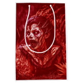 Lady Ghoul knurrt zwischen Pflanzen Mittlere Geschenktüte