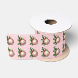 Lady Golf Lover Christmas Ribbon Satinband