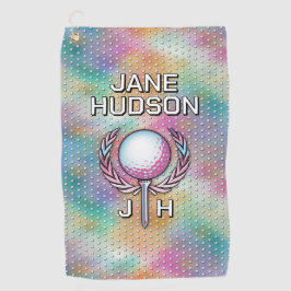 Lady Golfer Custom Monogram Handtuchdesign Golfhandtuch