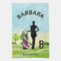 Lady Golfer Golfplatz Individuelle Name 3-D Monogr