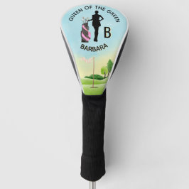 Lady Golfer Golfplatz Individuelle Name 3-D Monogr Golf Headcover