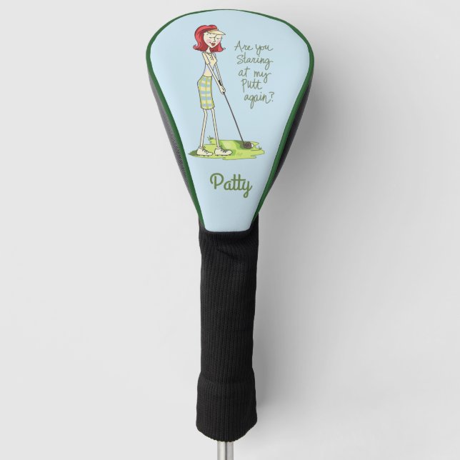Lady Golfer Personalisiert Golf Headcover (Vorderseite)