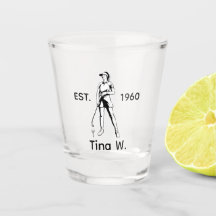 Lady Golfer Personalisierter Name und Jahr Whiskey