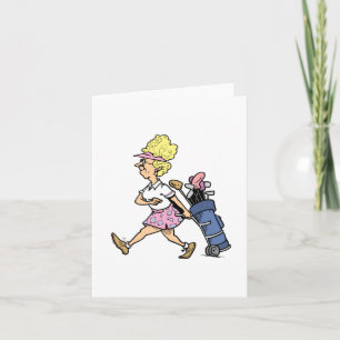 Lady Golfer Tshirts und Geschenke Karte