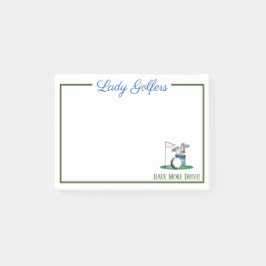 Lady Golfers haben mehr Laufwerksnachrichten Post-it Klebezettel
