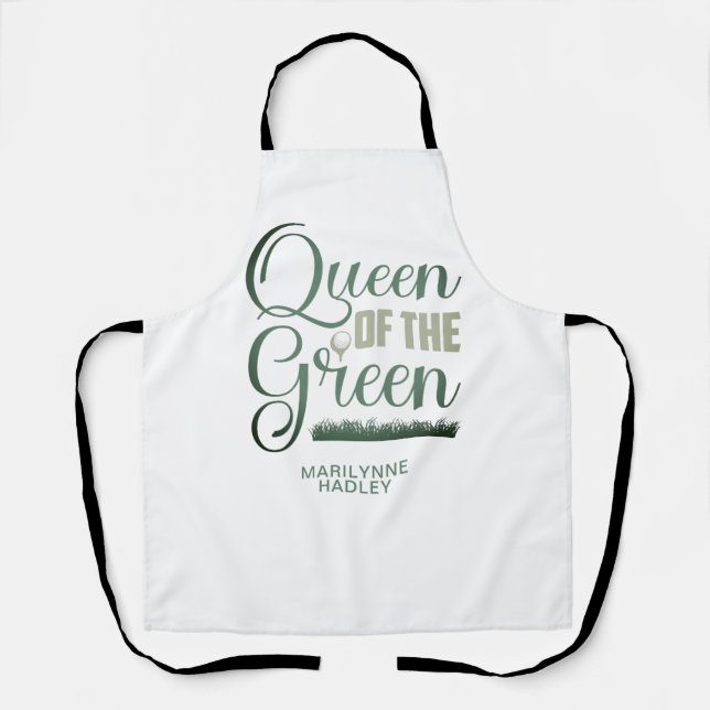 Lady Golfers Queen of the Green Schürze (Vorderseite)