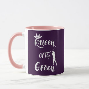 Lady Golfers Spaß Königin des grünen Zitats Tasse